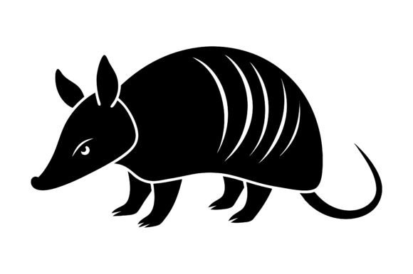 Armadillo Silhouette Vector Icon for Crafting