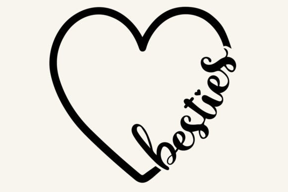 Besties Heart SVG