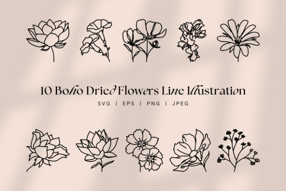 Bohemian Vintage Floral Graphics for Local Branding