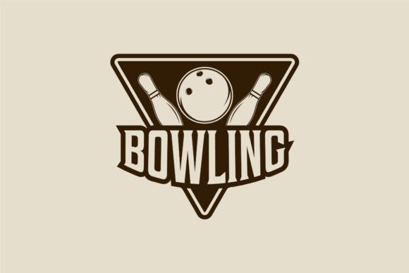 Bowling Sport Emblem Logo Vintage Vector