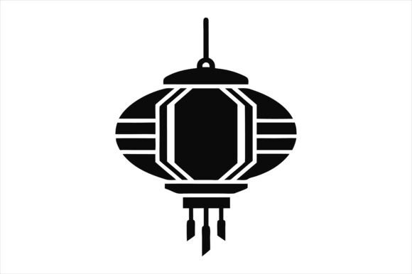 Chinese Lantern Silhouette Vector