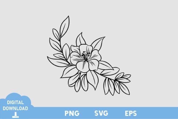 Flower Floral Black White Style Design Graphics