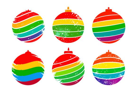 Grunge Christmas Ball Vector Bundle Graphics for Print Materials Mockups