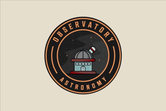 Observatory Emblem Logo Vector Design