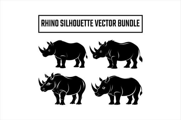 Rhino Silhouette Vector Bundle