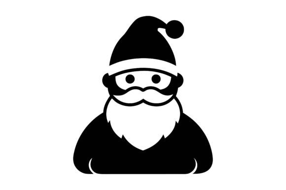 Santa Silhouette Vector Icon