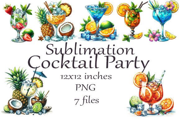 Sublimation Cocktail Party Graphics for Local Branding