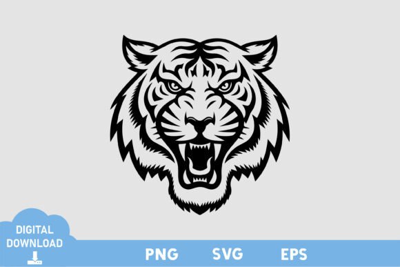 Tiger Black White Design Graphics
