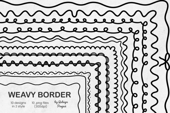 Wavy Border Graphic Set for Modern Branding
